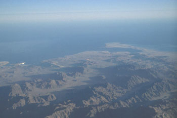View of Ras Mohammed from the air